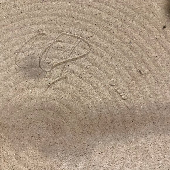 Clay City Pottery CCP Pie Plate Deep Dish Blue Stoneware Hearts Signed 10” - Picture 3 of 5